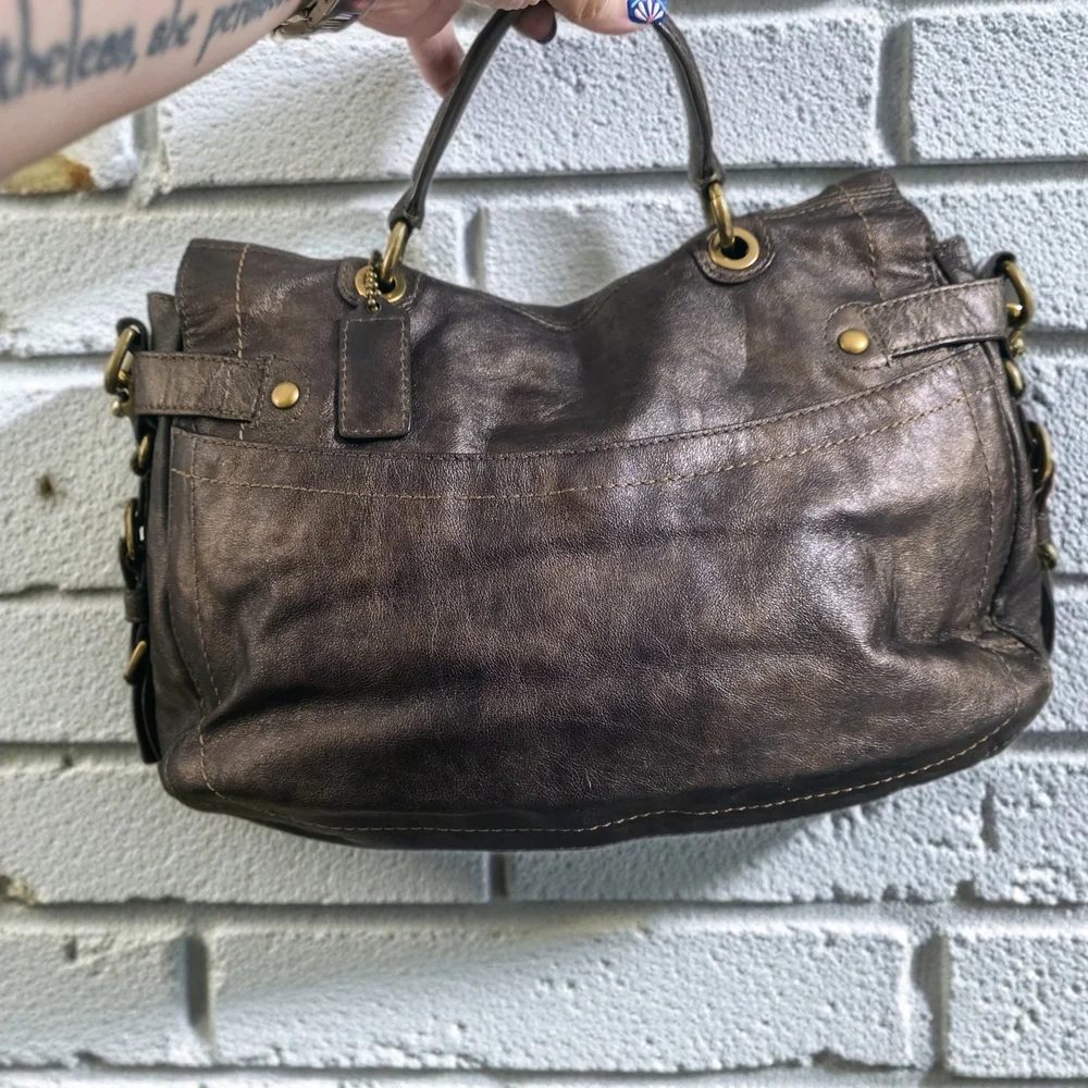 Coach Legacy GARCIA Top Handle Bronze Vecchetta Leather - Picture 3 of 7